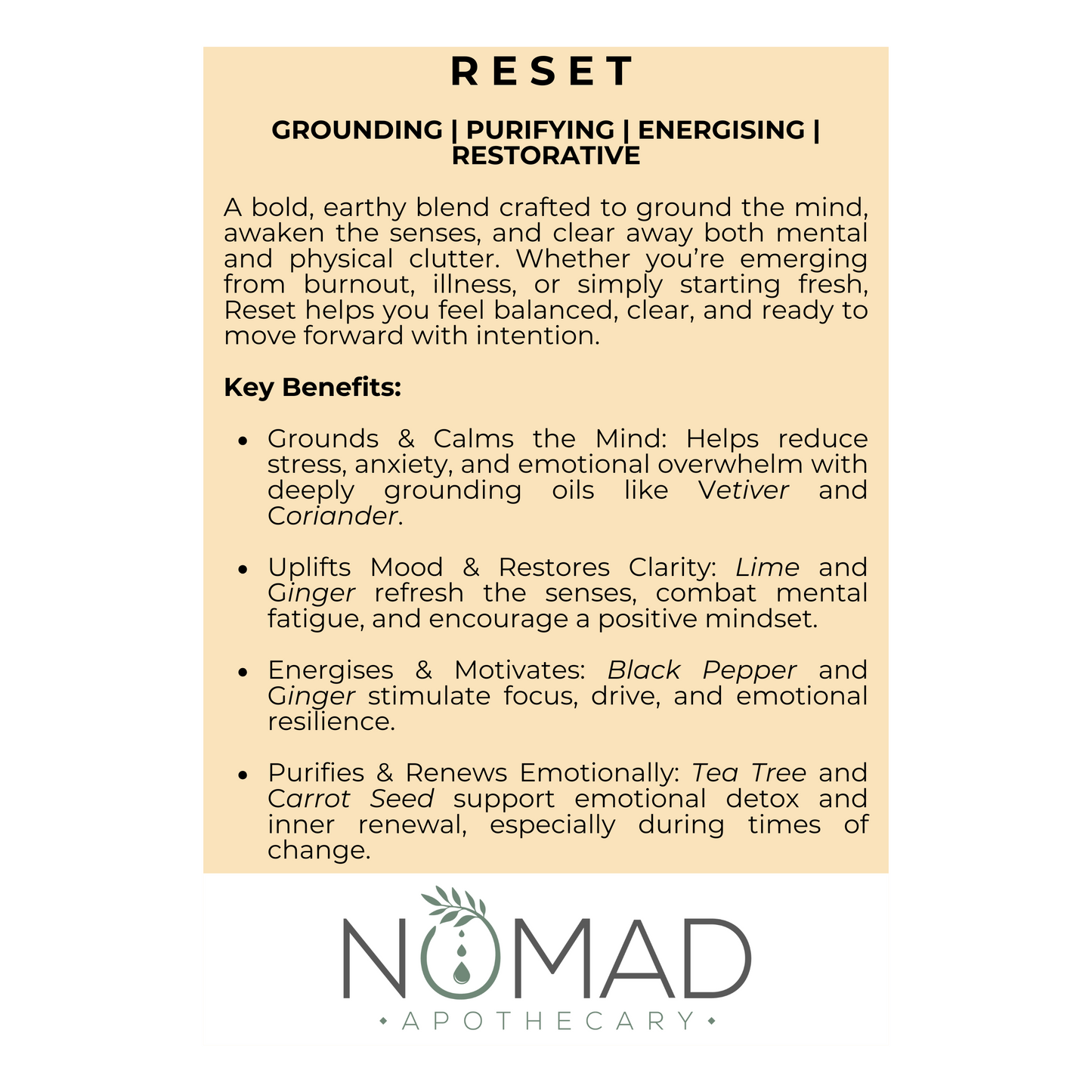 Reset Essential Oil Blend