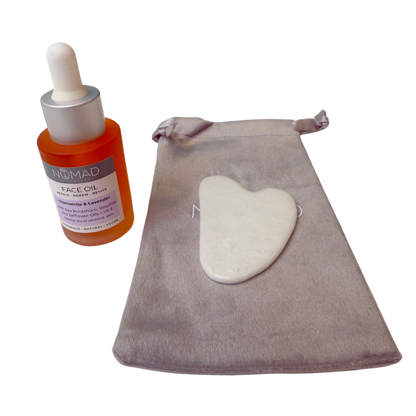 Jade Gua Sha (Heart Shaped) (Pink or White)