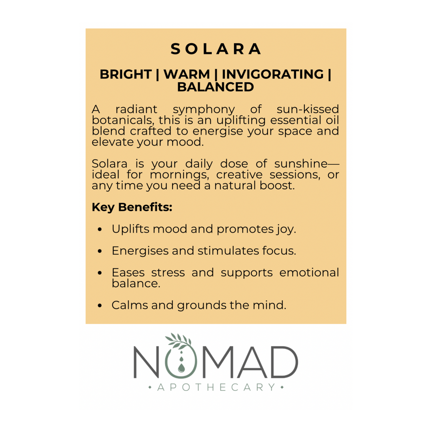 Solara Essential Oil Blend